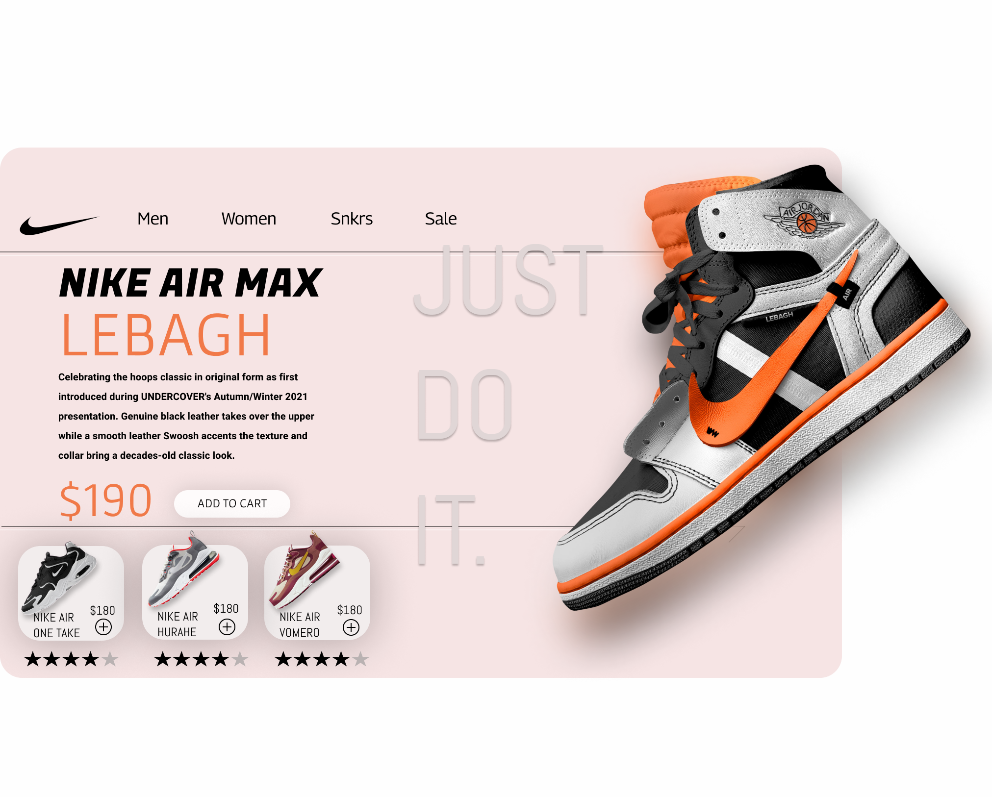 Nike white Web Design & Development